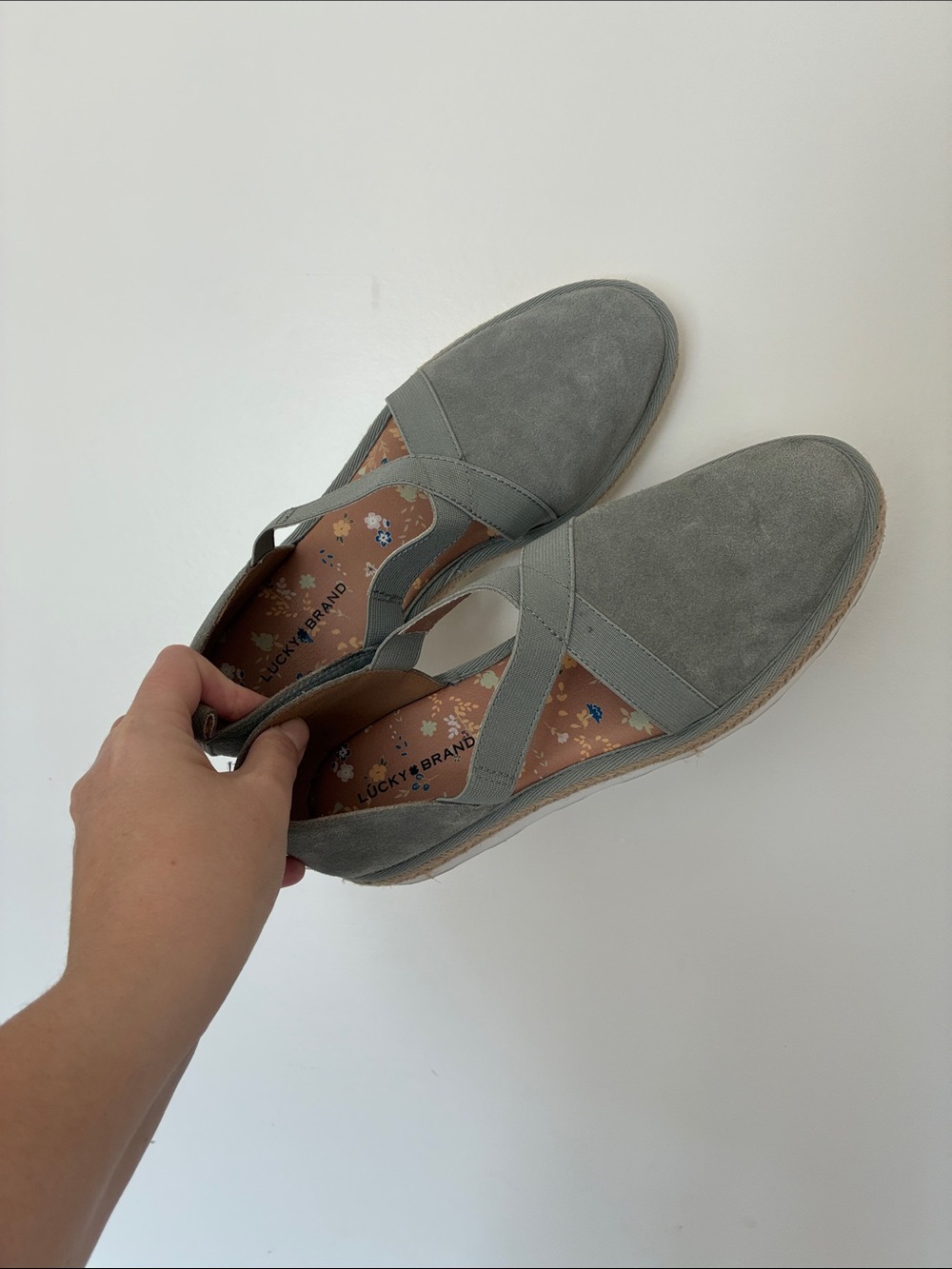 Lucky Brand Women's Gray Suede Slip-On